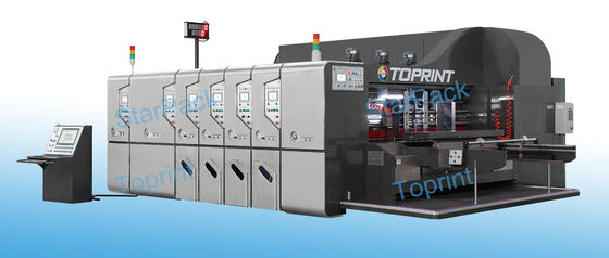 Cardboard Carton Making Machine RDC Flexo Printer Slotter Six Shafts Rotation